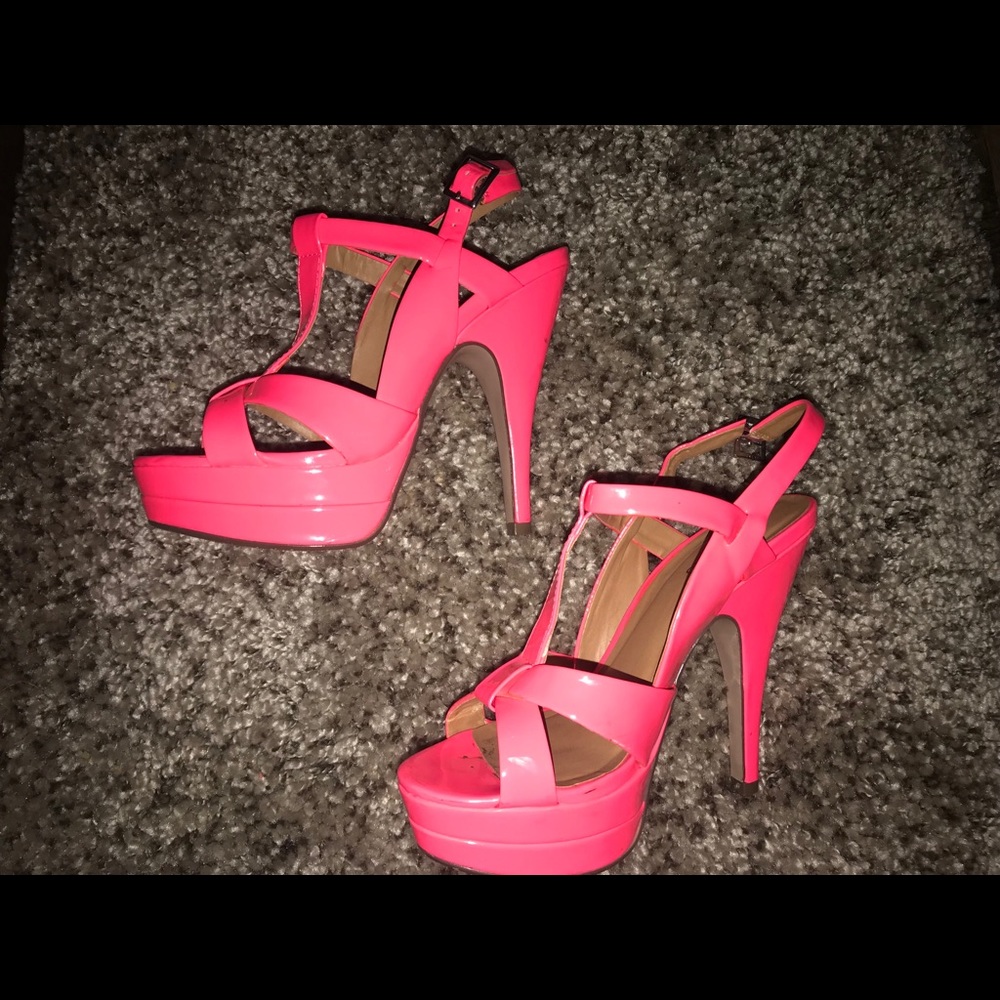 Hot Pink Platform Heels